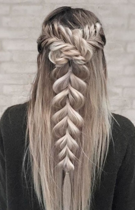 Creative Half Up Half Down Hairstyle