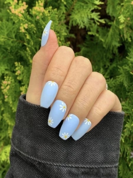 Easy Flower Nail Design