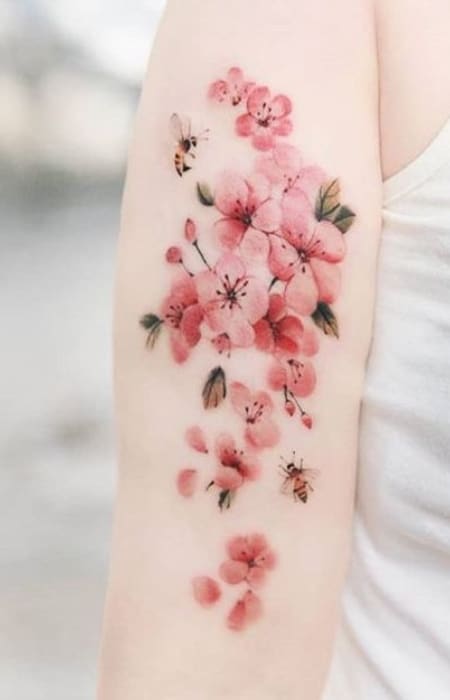 Feminine Cherry Blossom Tattoo1