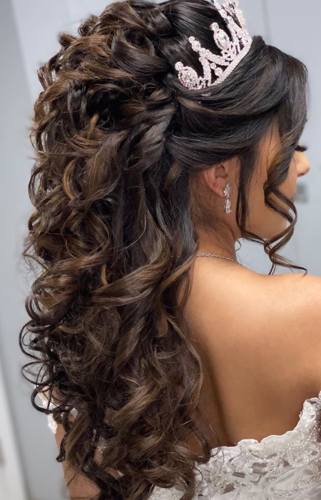 Half Up Half Down Quinceanera Hairstyles