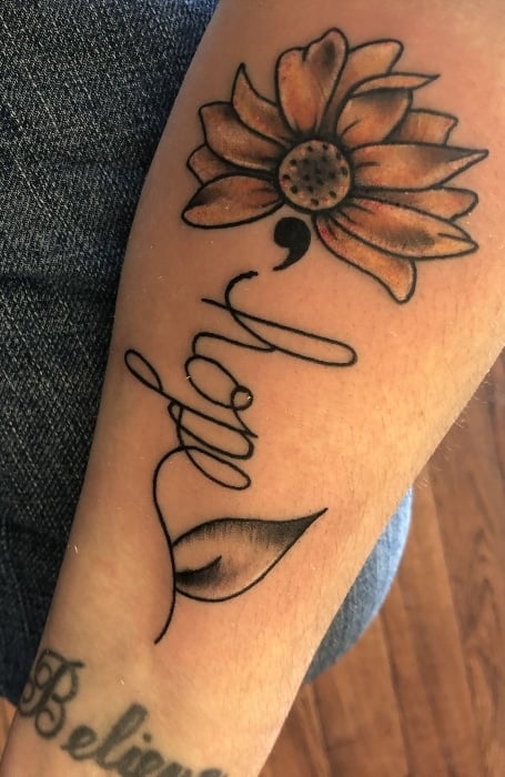 Hope Semicolon Tattoo