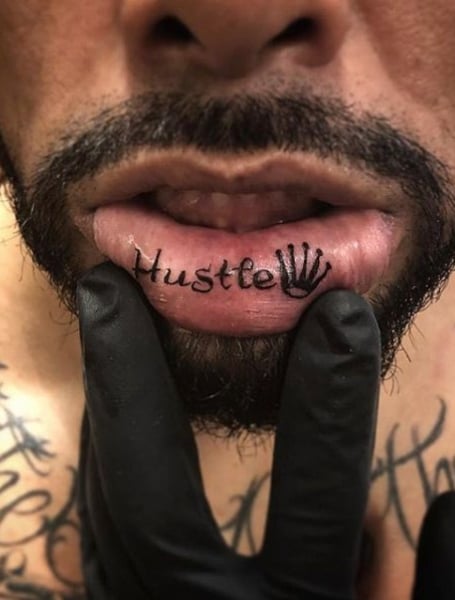 Lip Tattoos Men