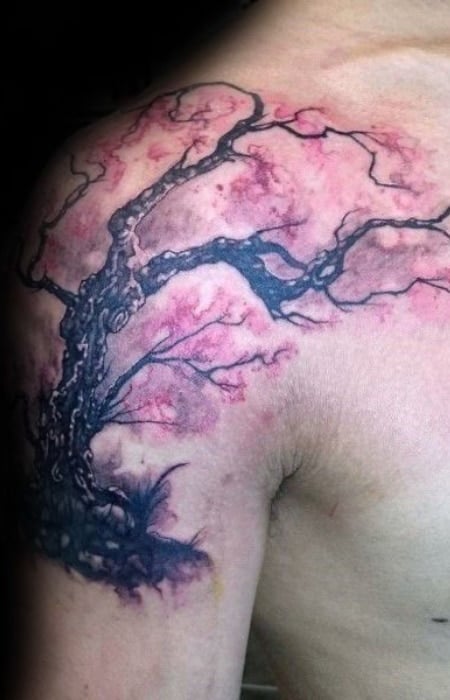 Masculine Cherry Blossom Tattoo1