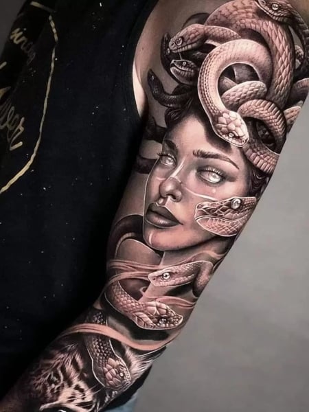 Medusa Snake Tattoo