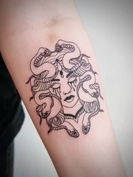 Medusa Tattoo Stencil