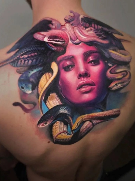 Men Medusa Tattoo