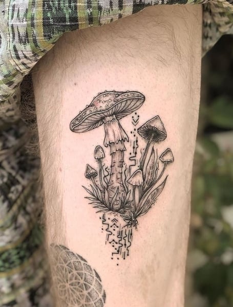 Mushroom Tattoo Men