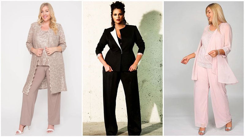 Plus Size Mother Of The Bride Pant Suits