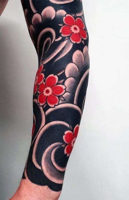 Red Cherry Blossom Tattoo1