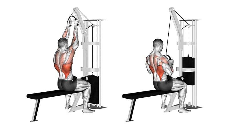 Rope Face Lat Pulldown