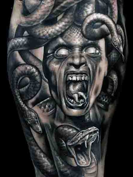 I have been wanting a Medusa tattoo covering my left forearm including the  back of it and with the snakes going onto the back of my hand but am having  trouble coming