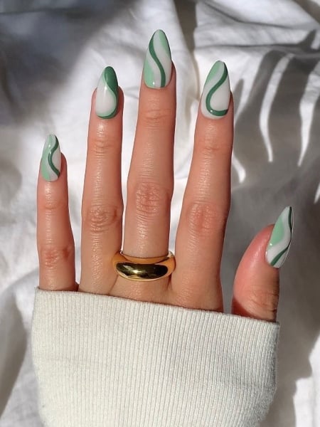 Easy Shades Of Green Nails