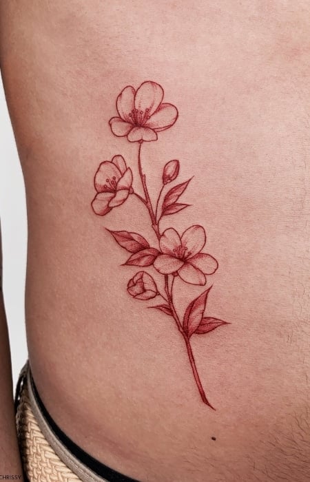 Simple Cherry Blossom Tattoo1