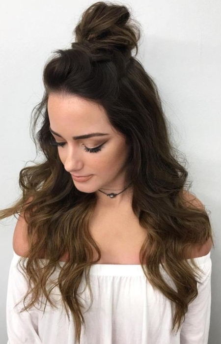 Simple Half Up Half Down Hairstyles 1