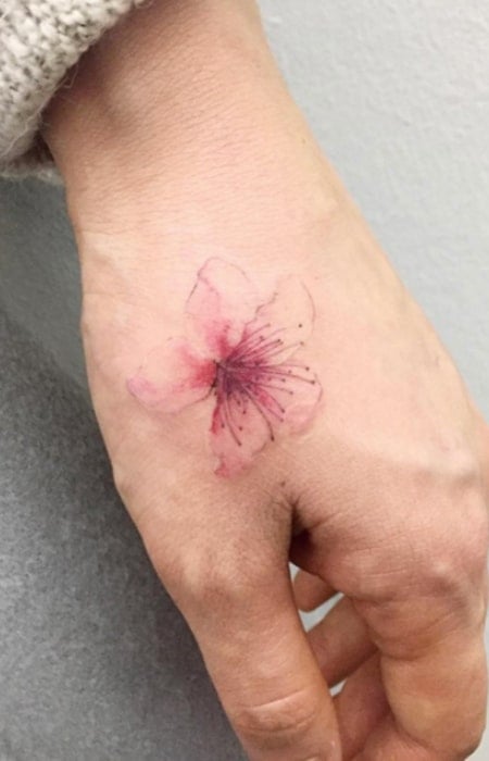 Small Cherry Blossom Tattoo