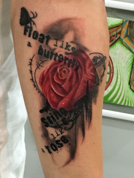 Trash Polka Rose Tattoo (1)