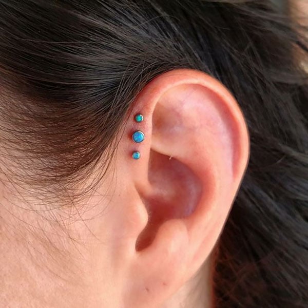 Tripple Forward Helix Piercing