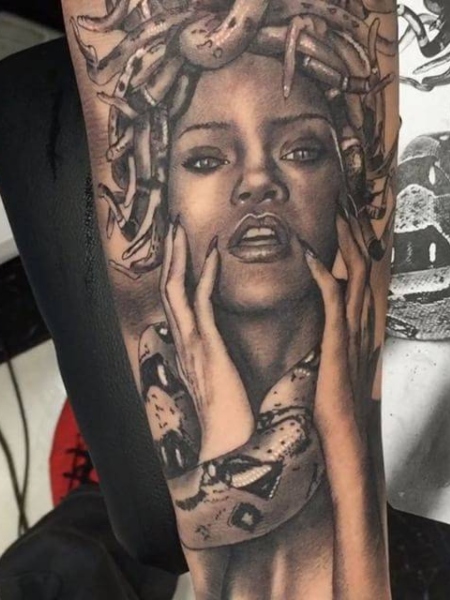 Black Medusa Tattoo