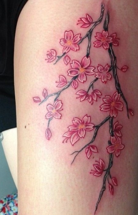 Details 186+ cherry flower tattoo best