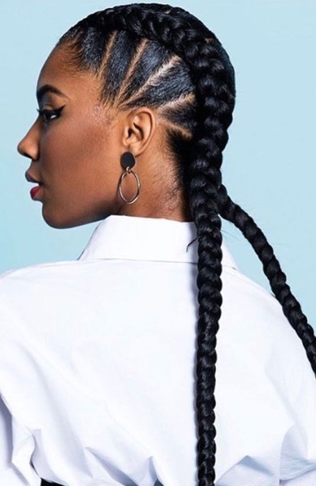 hairstyles with two braids black girlTikTok Search