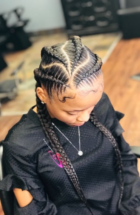 4 Feed In Braids