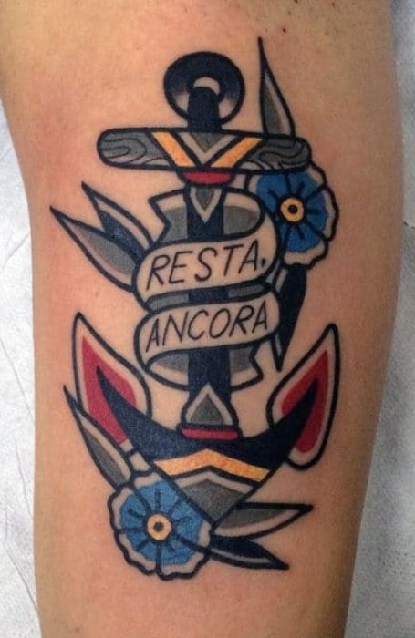 American Traditional Anchor Tattoo