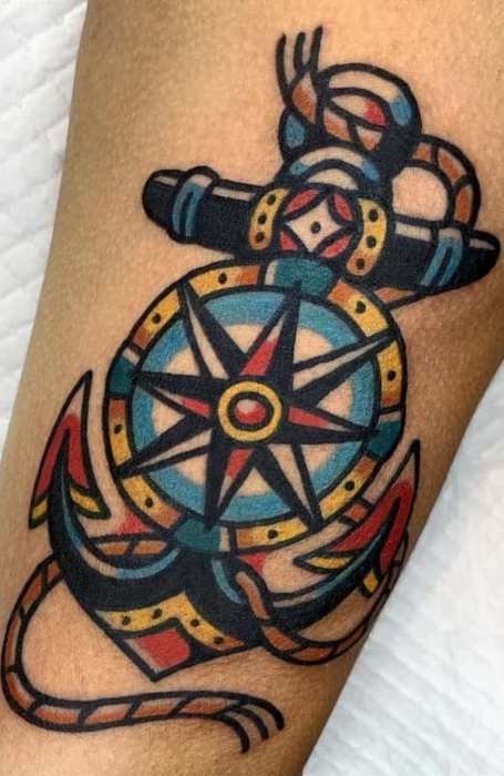 American Traditional Anchor Tattoo1