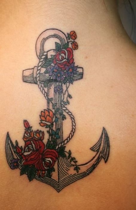 Anchor Back Tattoo