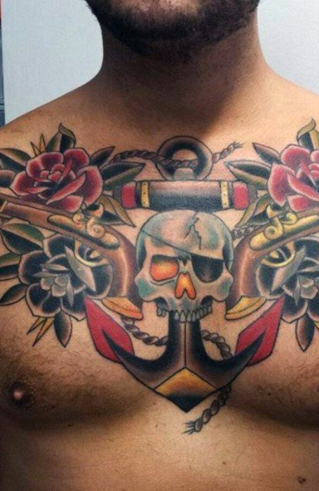 Anchor Chest Tattoo1