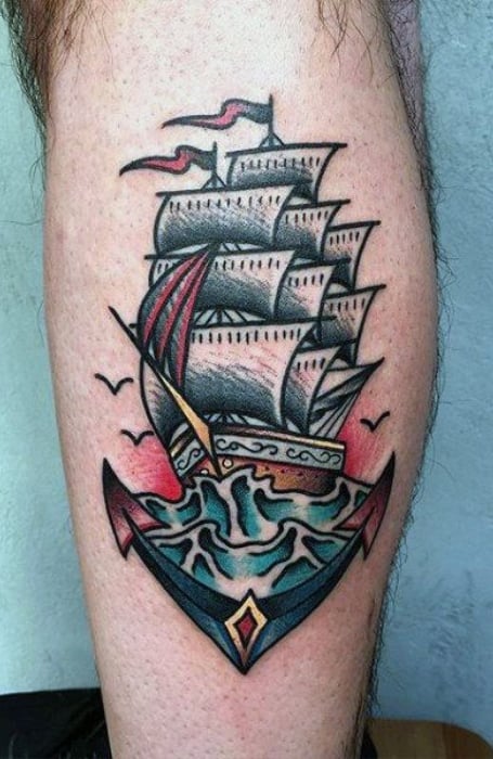 Anchor Ship Tattoo