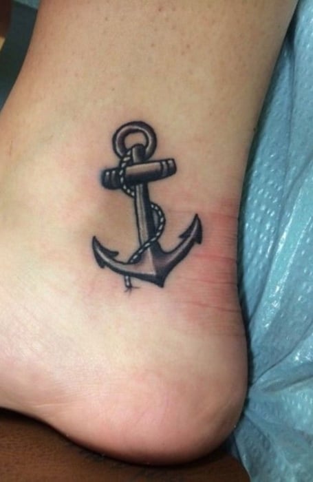 Anchor With Rope Tattoo1