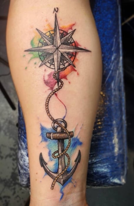 Tattoo uploaded by Sara Purr  traditional anchor tattoo heart name  truelove  Tattoodo