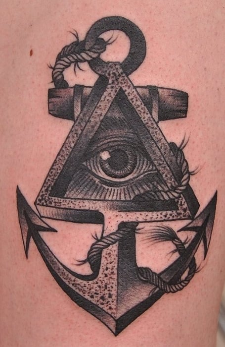 Anchor And Eye Tattoo 1