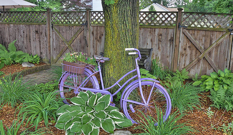 Bicycle Planter Front Yard