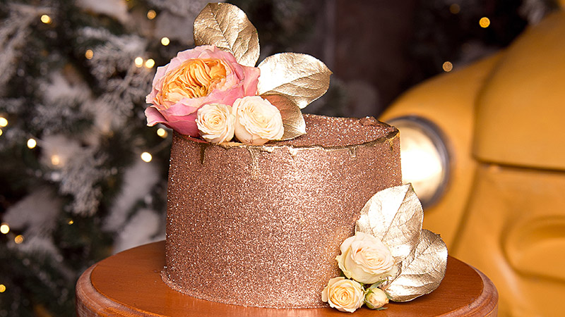 Birthday Rose Gold Cake