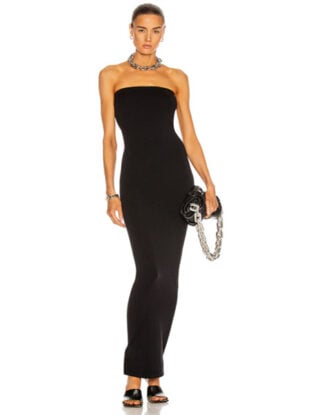Black Strapless Maxi Dress