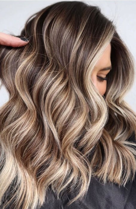 Caramel and shop blonde highlights