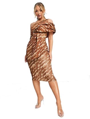 Brown Cocktail Dress