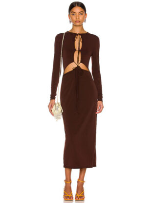 Brown Midi Cocktail Dresses