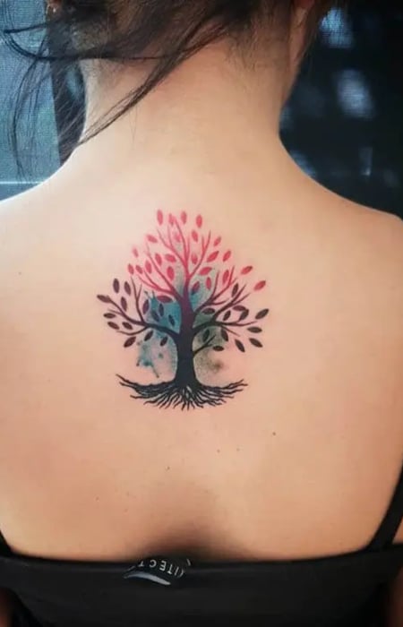 Colorful Tree Of Life Tattoo (1)