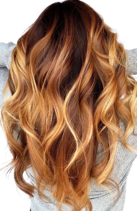 Copper Caramel Hair Color