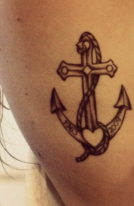 Cross And Anchor Tattoo1