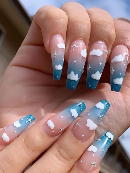 Dreamy Cloud Nails 1