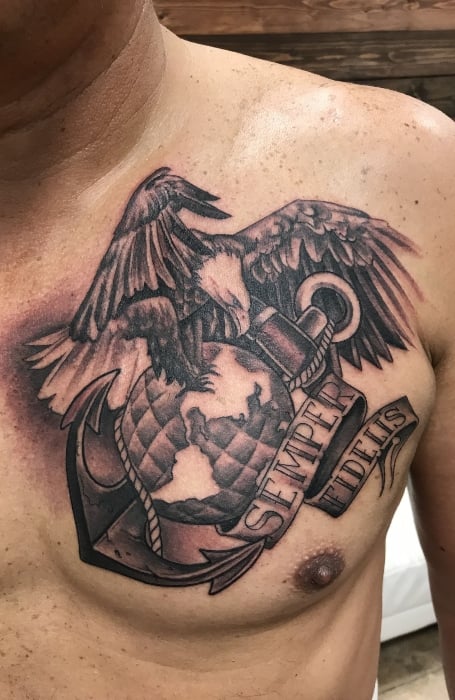 Eagle Globe And Anchor Tattoo