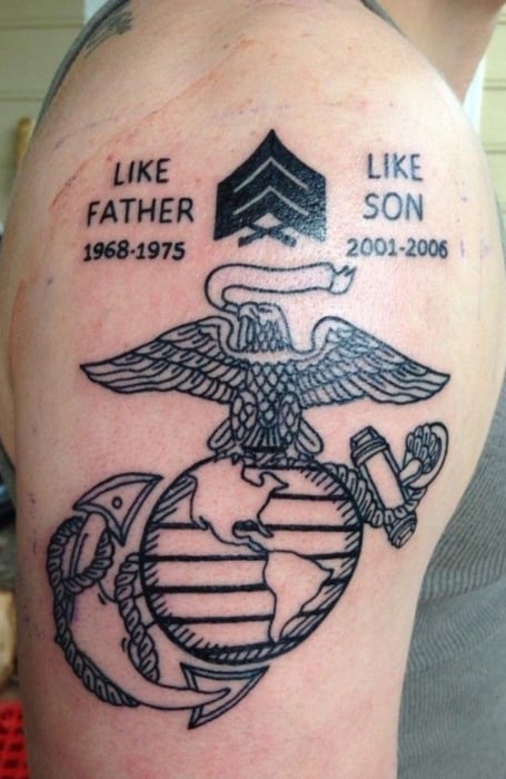 Marine Corps Eagle Globe and Anchor tattoo  Americana tattoo Usmc tattoo  sleeve Marine corps tattoos