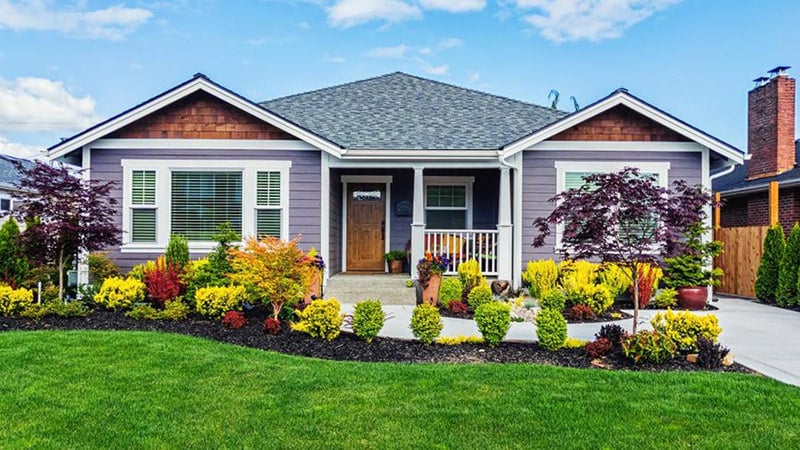 Edged Front Yard Garden