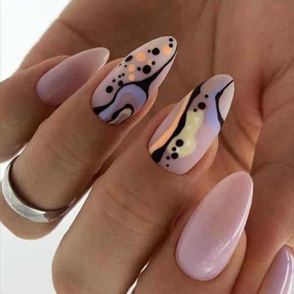 Edgy Almond Nails 