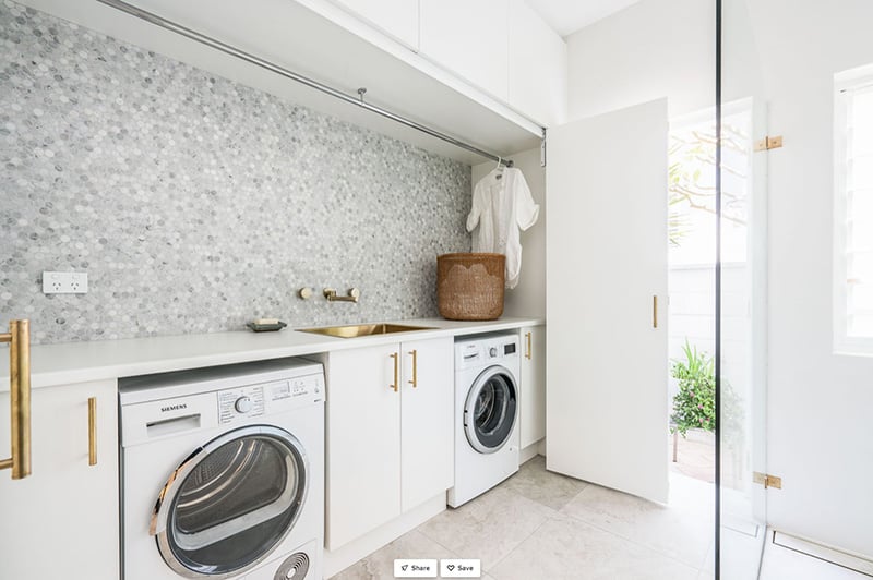 Feature Splashback Laundry