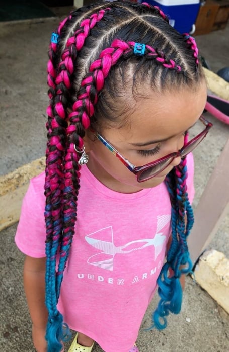 Feed In Braids For Kids