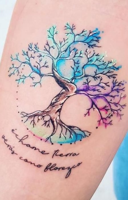 Feminine Unique Tree Of Life Tattoo